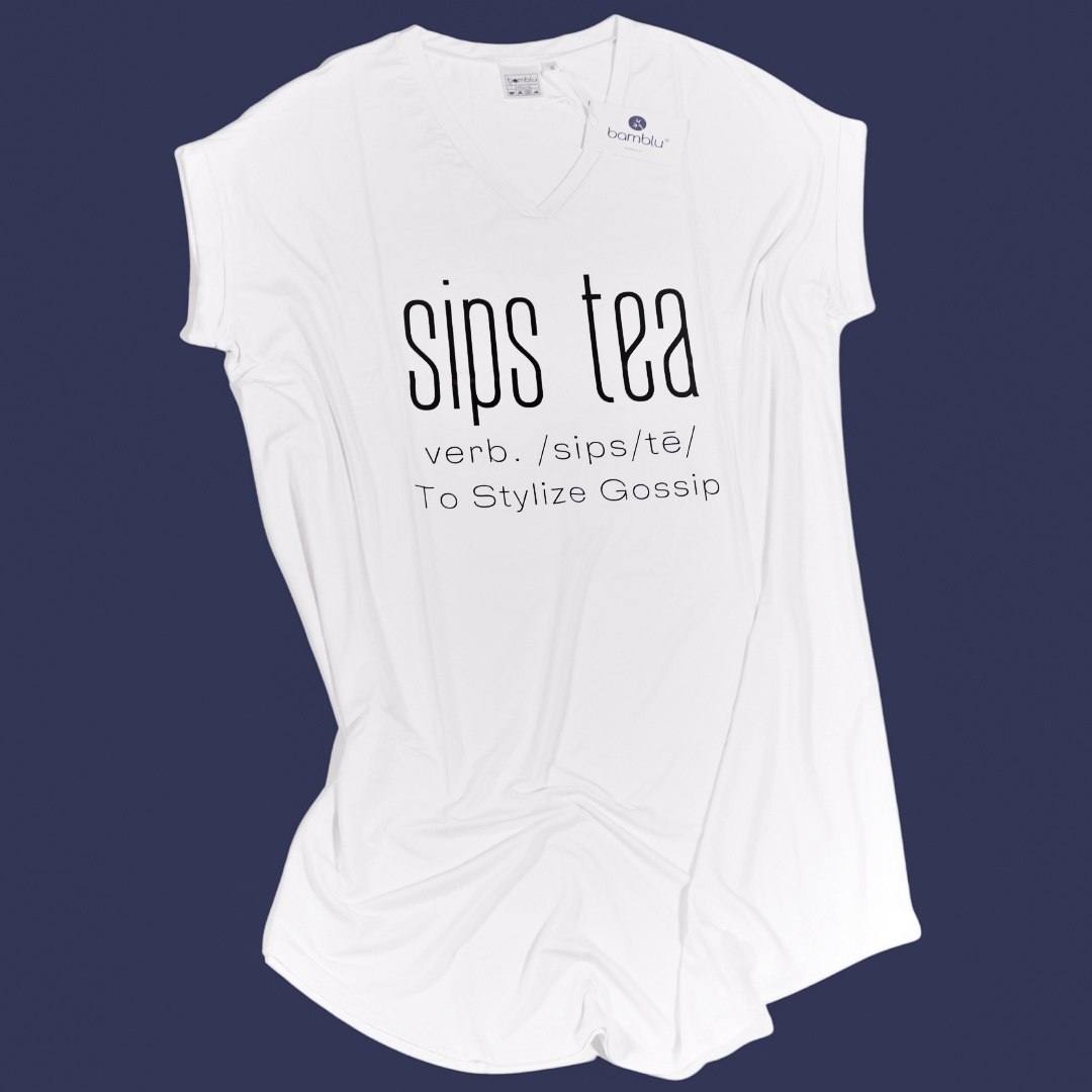 Sips Tea Bamboo Nightshirt